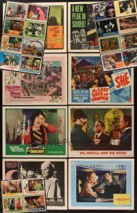 3a077 LOT OF 28 LOBBY CARDS '40s-70s includes some great horror/sci-fi titles!