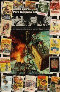 3a086 LOT OF 56 FOLDED ONE-SHEETS & MISC POSTERS '42 - '81 Where Eagles Dare + much more!