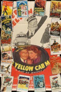 3a088 LOT OF 55 FOLDED ONE-SHEETS & MISC POSTERS '38-84 Yellow Cab Man, King & Four Queens +more!
