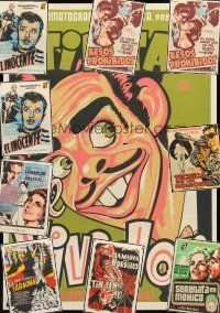 3a094 LOT OF 10 FOLDED MEXICAN EXPORT POSTERS '50s cool different artwork!