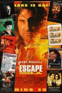 3a174 LOT OF 49 UNFOLDED MOSTLY VIDEO ONE-SHEETS '80s-00s Escape from LA, Eastwood, Travolta+more