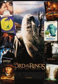 3a187 LOT OF 38 UNFOLDED DOUBLE-SIDED ONE-SHEETS '93 - '04 Lord of the Rings, Harry Potter +more!