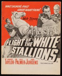 3a534 MIRACLE OF THE WHITE STALLIONS English program '63 Disney, art of Lipizzaner stallions!