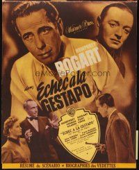 3a678 ALL THROUGH THE NIGHT French pb '42 different images of Humphrey Bogart & Peter Lorre!