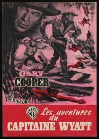 3a681 DISTANT DRUMS French pb '51 great art of Gary Cooper in the Florida Everglades!