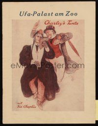3a237 CHARLEY'S AUNT German program '25 great images of Syd Chaplin dressed as a woman!