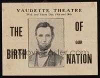 3a302 BIRTH OF OUR NATION herald R18 Ralph Ince as President Abraham Lincoln!