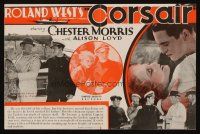 3a314 CORSAIR herald '31 football player Chester Morris became a pirate in flannels, Thelma Todd!