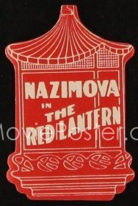 3a330 RED LANTERN die-cut herald '19 Alla Nazimova is half Chinese trying to live in Europe!