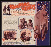 3a337 VAMPING VENUS herald '28 Thelma Todd, Louise Fazenda, Charlie Murray, a gift from the gods!