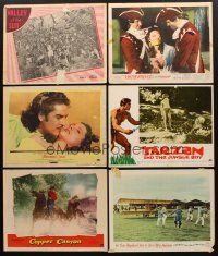 3a085 LOT OF 6 INCOMPLETE LOBBY CARD SETS '44 - '68 Tarzan and the Jungle Boy & more!