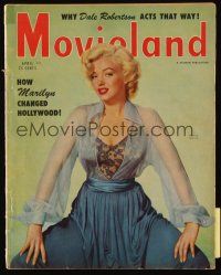 3a386 MOVIELAND magazine Apr 1953 sexy Marilyn Monroe by Nickolas Muray, how she changed Hollywood