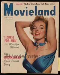 3a383 MOVIELAND magazine July 1952 sexy Marilyn Monroe says she dresses for men!
