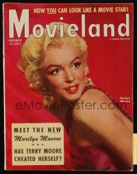 3a390 MOVIELAND magazine November 1954 meet the new sexy Marilyn Monroe, wonderful portrait!