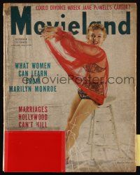 3a387 MOVIELAND magazine October 1953 sexy Marilyn Monroe by David Preston, what women can learn!