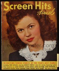 3a404 SCREEN HITS ANNUAL magazine 1948 portrait of Shirley Temple + Alfred Hitchcock's Rope!