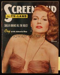 3a403 SCREENLAND magazine September 1952 sexiest Rita Hayworth starring in Affair in Trinidad!