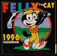 3a568 FELIX THE CAT 1996 CALENDAR calendar '95 with a great cartoon sports image for each month!