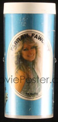 3a600 LOGAN'S RUN plastic drinking cup '76 sexy Farrah Fawcett as Holly!
