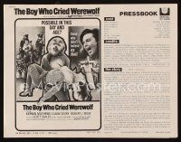 3a747 BOY WHO CRIED WEREWOLF pressbook '73 Kerwin Mathews, those who didn't believe... are dead!