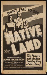3a876 NATIVE LAND pressbook '42 the picture with the most exciting story of our time!
