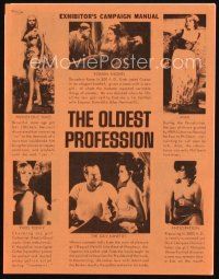 3a883 OLDEST PROFESSION pressbook R70s different images of Raquel Welch & sexy co-stars!