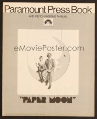 3a894 PAPER MOON pressbook '73 great image of smoking Tatum O'Neal with dad Ryan O'Neal!