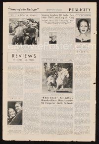 3a948 SONG OF THE GRINGO pressbook page R40s cowboy Tex Ritter & his horse White Flash!