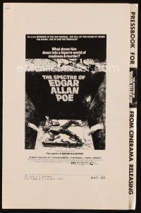 3a951 SPECTRE OF EDGAR ALLAN POE pressbook '74 what drove him to a world of madness & murder?