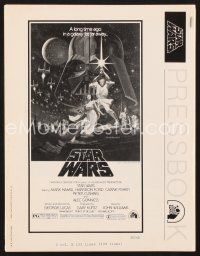 3a953 STAR WARS pressbook '77 George Lucas classic sci-fi epic, lots of poster images!