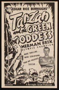 3a960 TARZAN & THE GREEN GODDESS pressbook R40s art & photos of Herman Brix, The Olympic Champion!