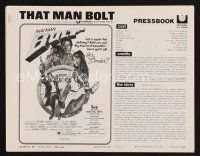 3a965 THAT MAN BOLT pressbook '73 highest flyin' slickest kung fu master Fred Williamson!
