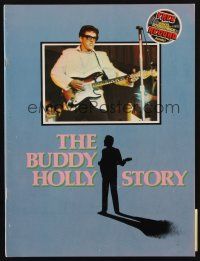 3a453 BUDDY HOLLY STORY program book '78 Gary Busey, rock & roll biography, includes vinyl record!