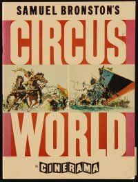 3a457 CIRCUS WORLD program book '64 John Wayne, Cardinale, cool content & artwork, Cinerama!