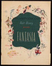 3a465 FANTASIA program book '42 great images of Mickey Mouse & others, Disney musical classic!