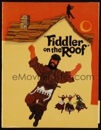 3a467 FIDDLER ON THE ROOF program book '71 cool different artwork of Topol & cast!