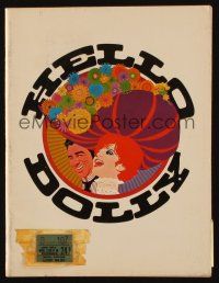 3a484 HELLO DOLLY program book '70 art of Barbra Streisand & Walter Matthau by Richard Amsel!