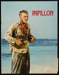 3a441 PAPILLON English program book '73 Steve McQueen & Dustin Hoffman escape from Devil's Island!