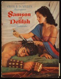 3a510 SAMSON & DELILAH program book '49 Hedy Lamarr & Victor Mature, Cecil B. DeMille classic!