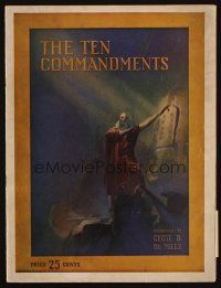 3a522 TEN COMMANDMENTS program book '23 Cecil B. DeMille classic epic, different images & art!