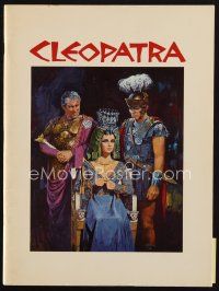 3a458 CLEOPATRA program book '64 Elizabeth Taylor, Richard Burton, Rex Harrison, Terpning art!