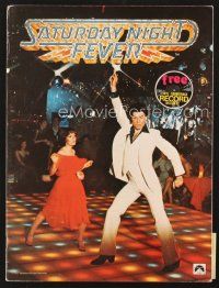 3a550 SATURDAY NIGHT FEVER program '77 disco dancer John Travolta, includes soundtrack record!