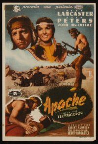 3a340 APACHE Spanish herald '54 Aldrich, Native American Burt Lancaster & Jean Peters, different!