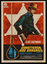 3a353 HANG 'EM HIGH Spanish herald '68 cool different art of Clint Eastwood by Mac Gomez!