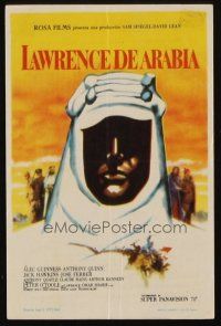3a360 LAWRENCE OF ARABIA Spanish herald '64 David Lean classic, Peter O'Toole silhouette art!