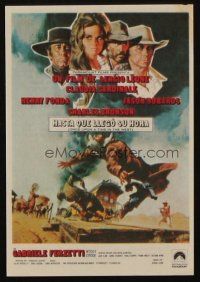 3a368 ONCE UPON A TIME IN THE WEST Spanish herald '68 Leone, Cardinale, Fonda, Bronson & Robards!