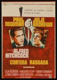 3a374 TORN CURTAIN Spanish herald '66 Paul Newman, Julie Andrews, Alfred Hitchcock tears you apart