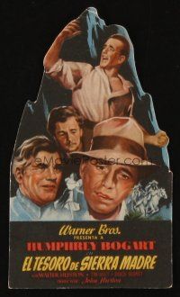 3a375 TREASURE OF THE SIERRA MADRE die-cut Spanish herald '48 Humphrey Bogart, different image!