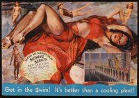 3a007 BATHING BEAUTY trade ad '44 wonderful art of sexy Esther Williams in swimsuit!