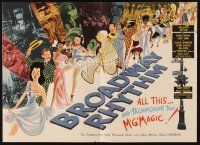 3a001 BROADWAY RHYTHM trade ad '44 wonderful artwork of top performers by Al Hirschfeld!